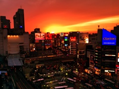 夕暮れ 渋谷