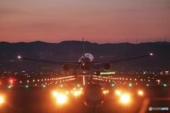 夕陽と共に