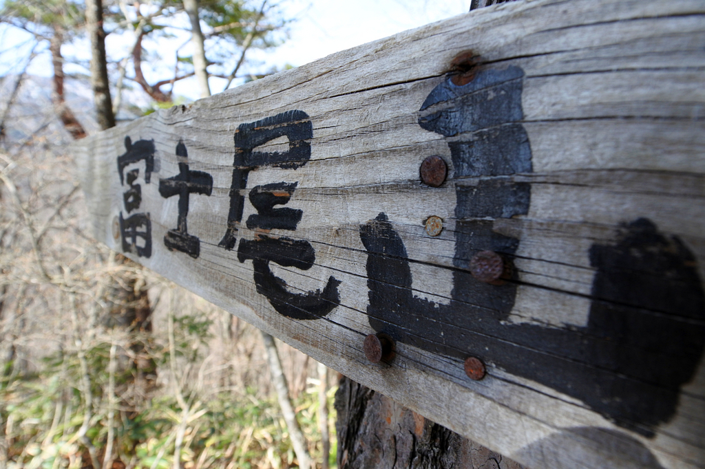 富士尾山の山頂で