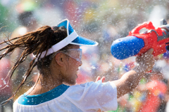 真夏の水かけ祭り