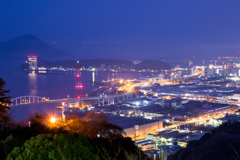 夜明け前の広島湾