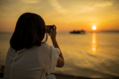 宍道湖の夕日