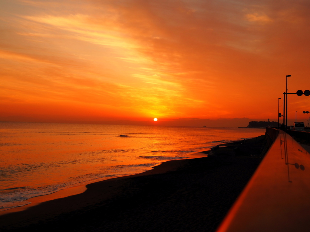 稲村ヶ崎からの夕日 By みっく3 Id 写真共有サイト Photohito