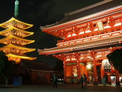 夜の浅草寺