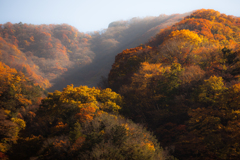 大滝　秋の山並み