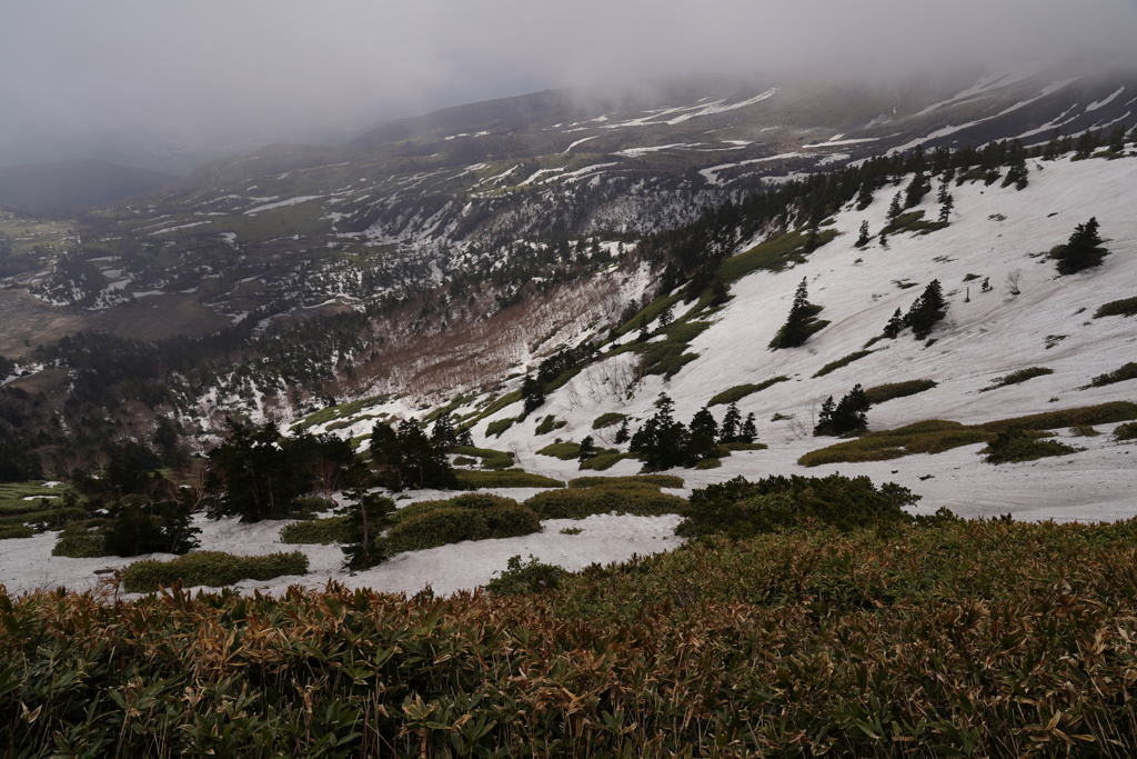 横手山あたりの山の印象