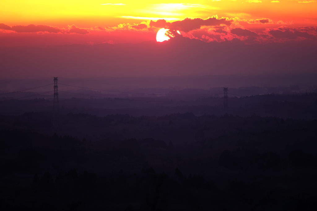 沈む夕日