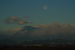 朝のお月様