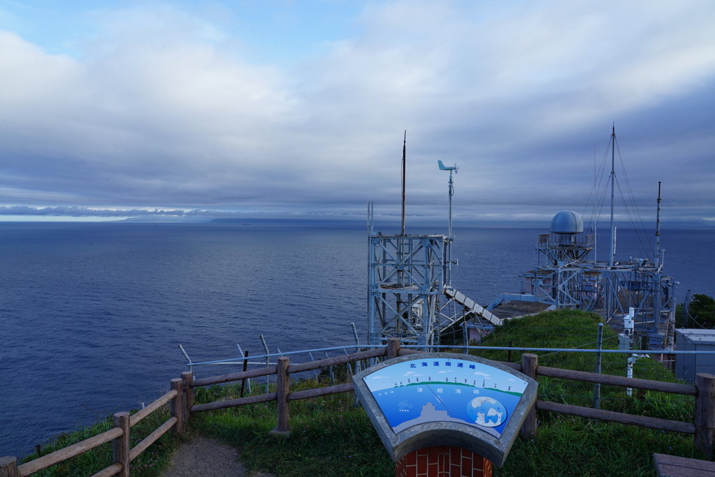 龍飛崎より北海道を望む