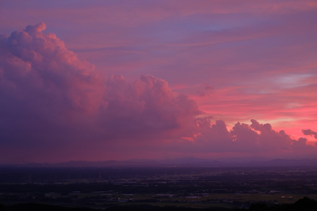 入道雲夕景