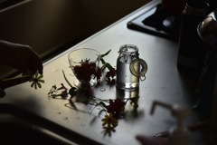 花を華やかに
