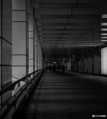 駅へ向かう人々
