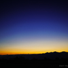 振り返ると夕景