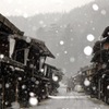 雪舞う奈良井宿