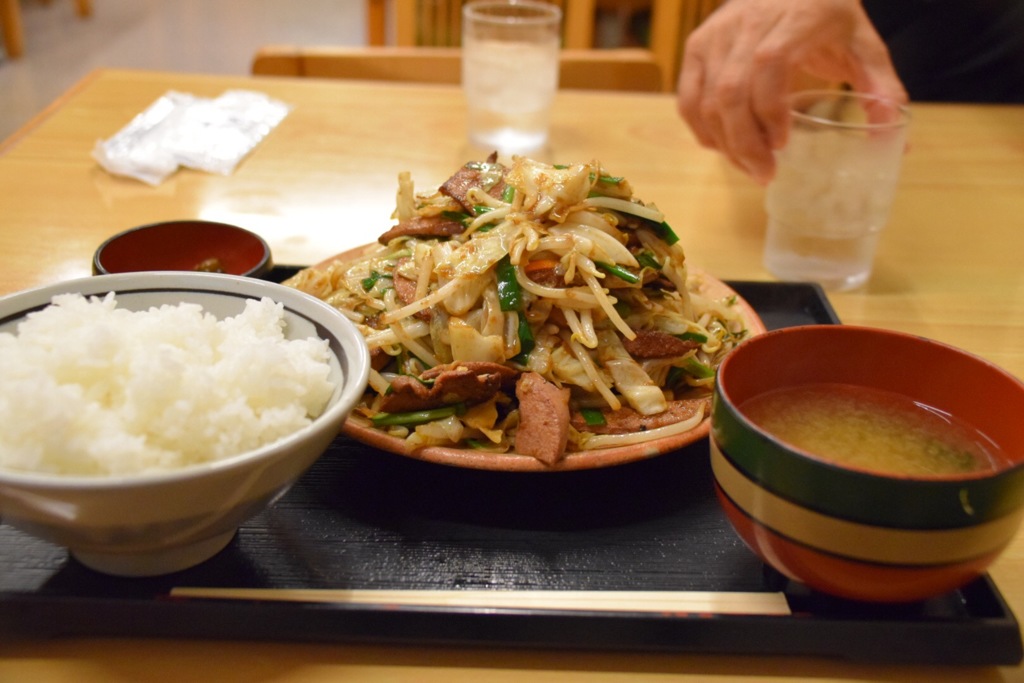 ニラレバ炒め定食