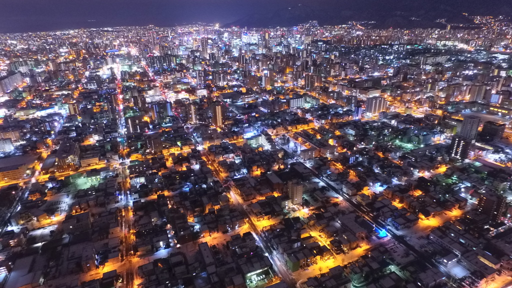 札幌の冬の夜景ですよ～