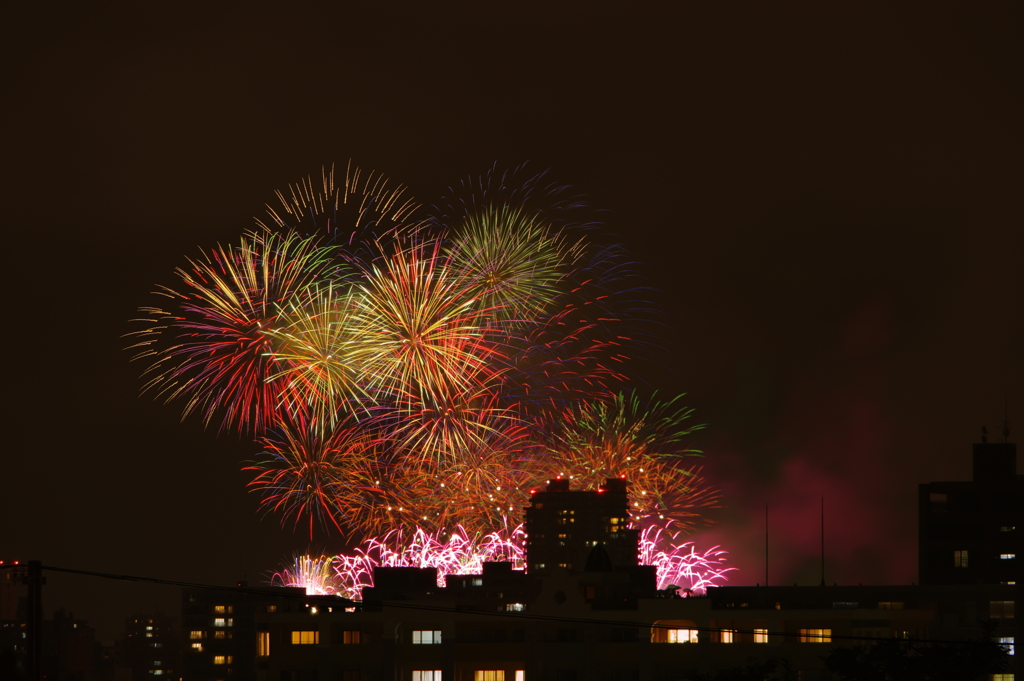 豊平川の花火