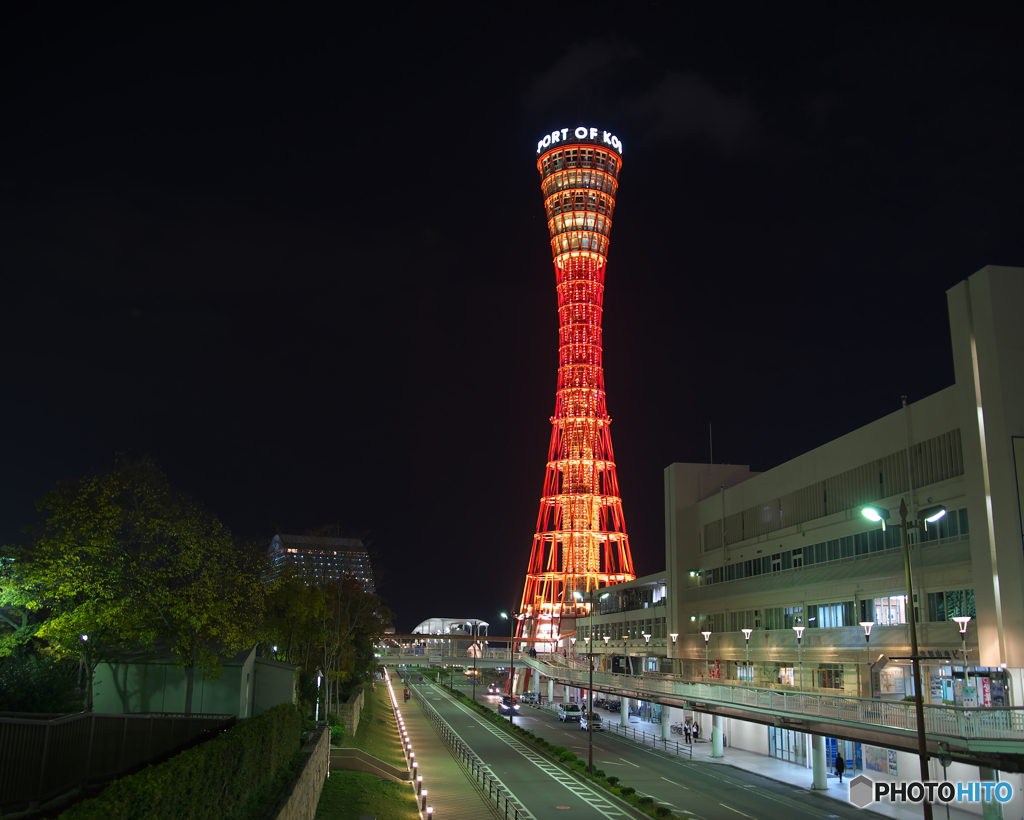 夜の神戸タワー1