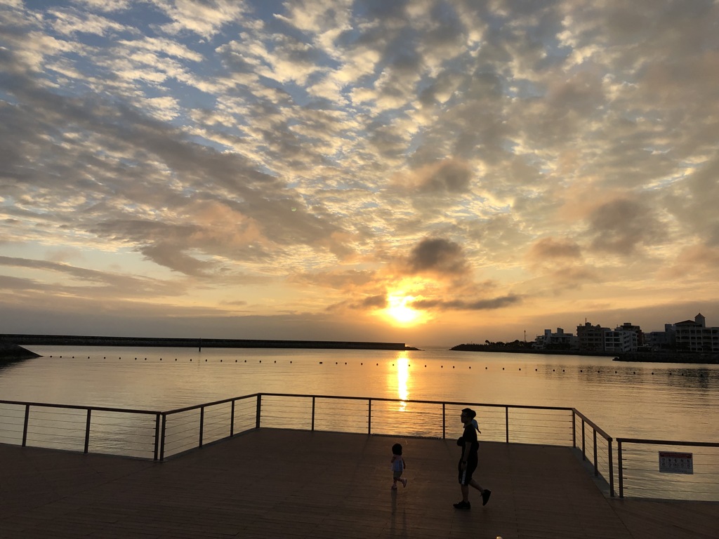 アメリカンビレッジの夕焼け