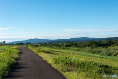 早朝のサイクリングロード