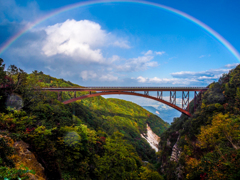 rainbow on the bridge