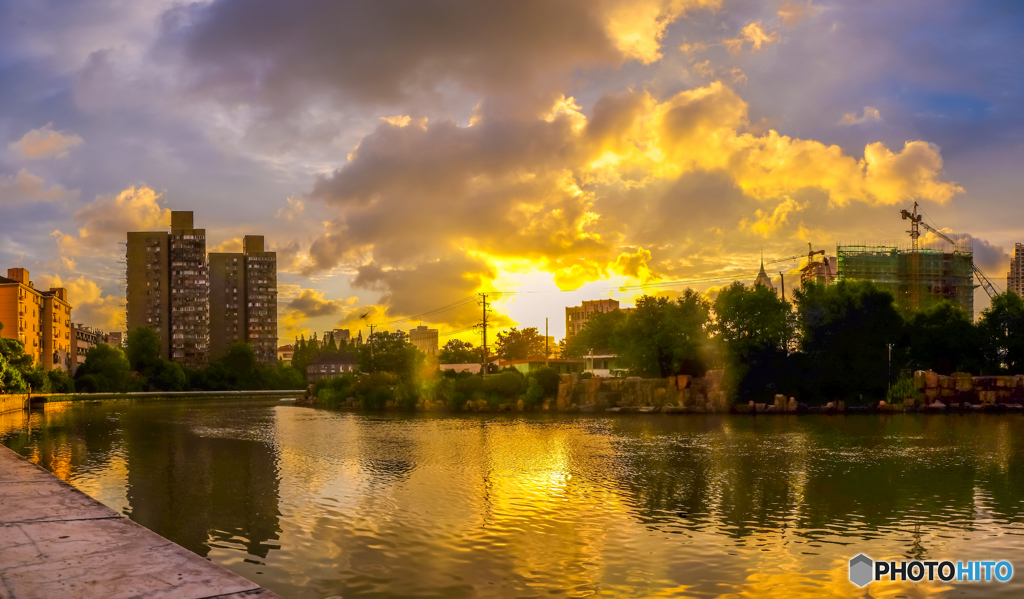 City Sunset--Pano