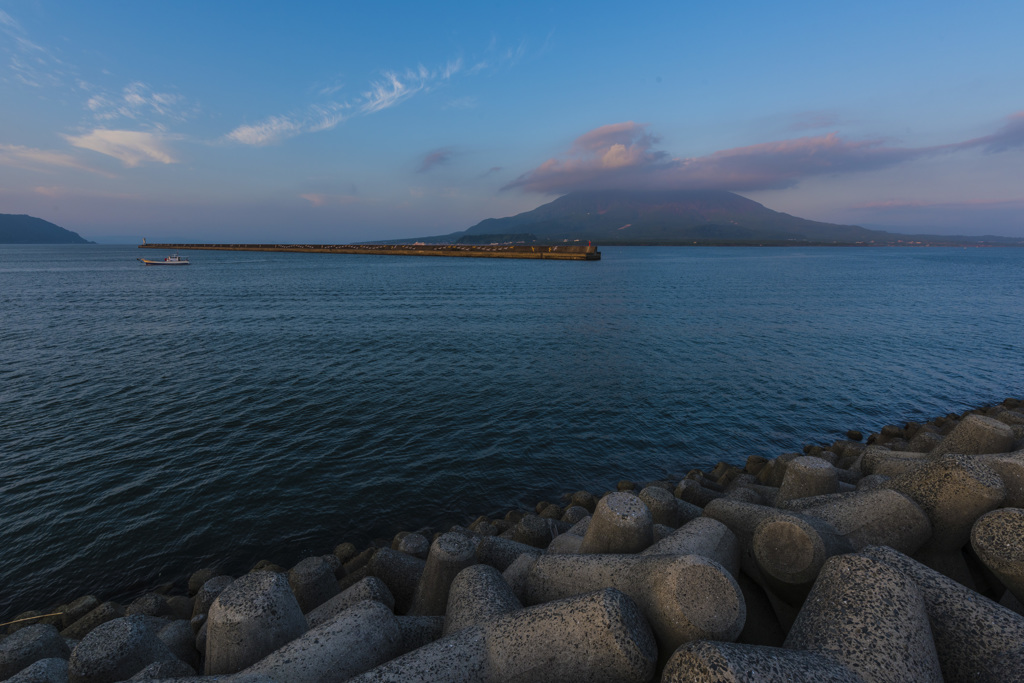 梅雨の晴れ間の夕暮れ