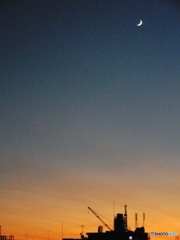 台風一過の夕暮れ時