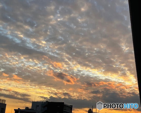 2023師走の満月の日の夕暮れ時 1