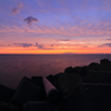 暑い夏の夕景