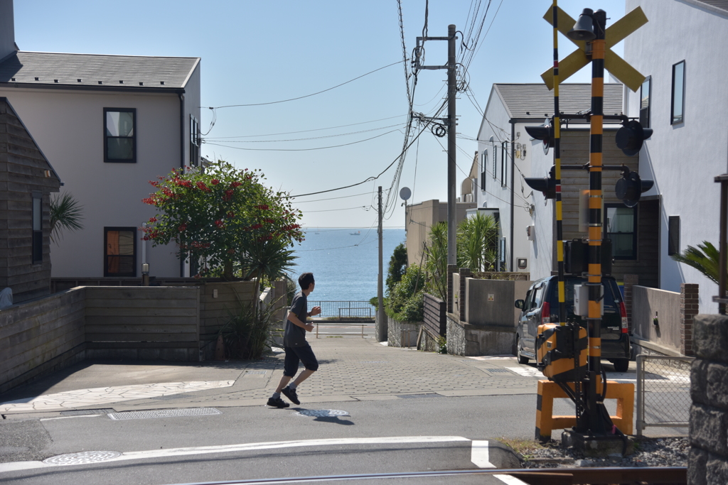 湘南海岸で