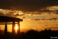 スカイパークの夕日