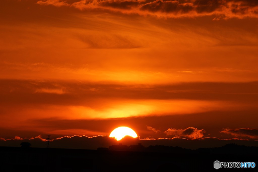 七夕の夕日