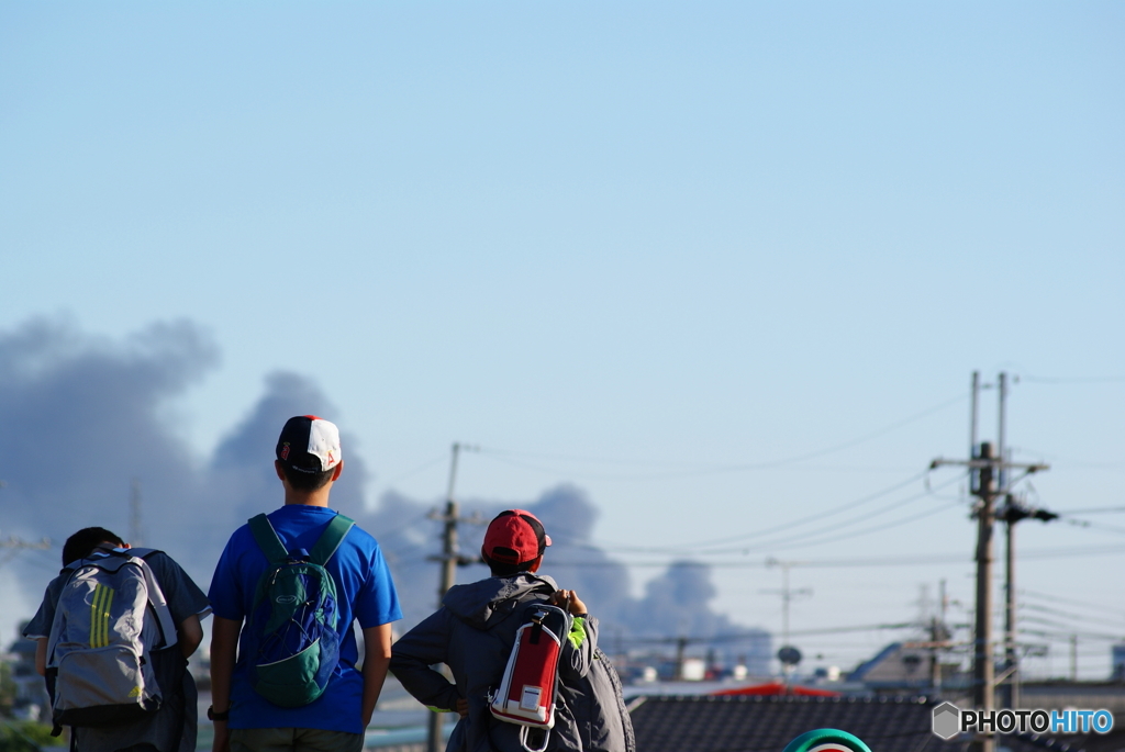 あれ　火事やんなァ・・・