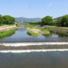 京都の賀茂川から北山山系
