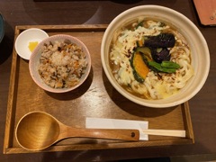揚げ野菜チーズカレーうどんセット