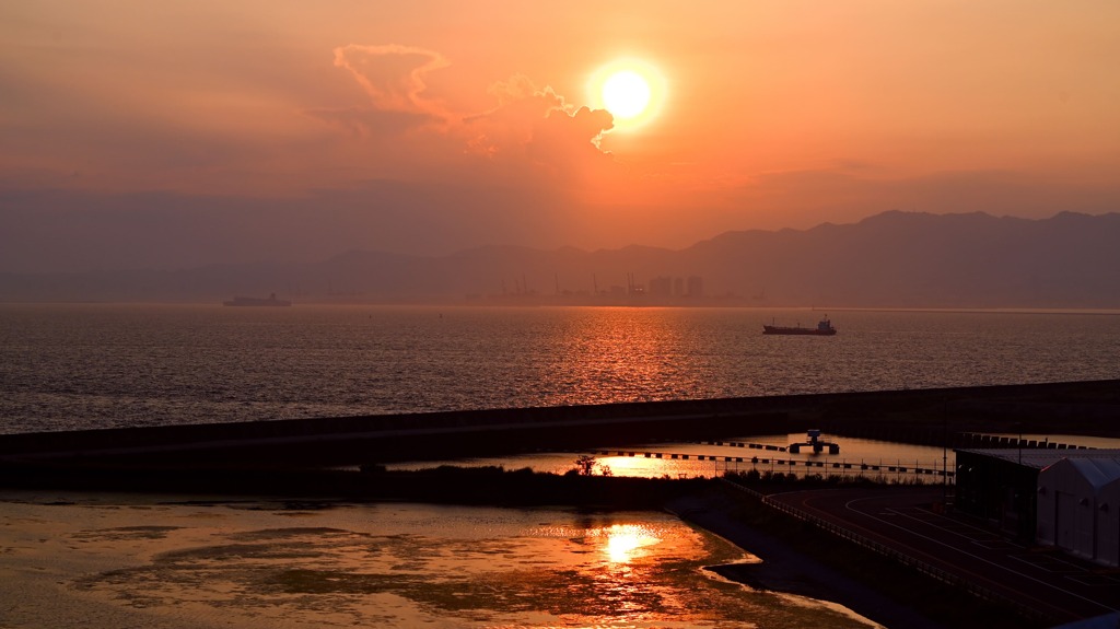 夕日