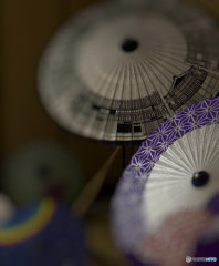 和傘の競演。