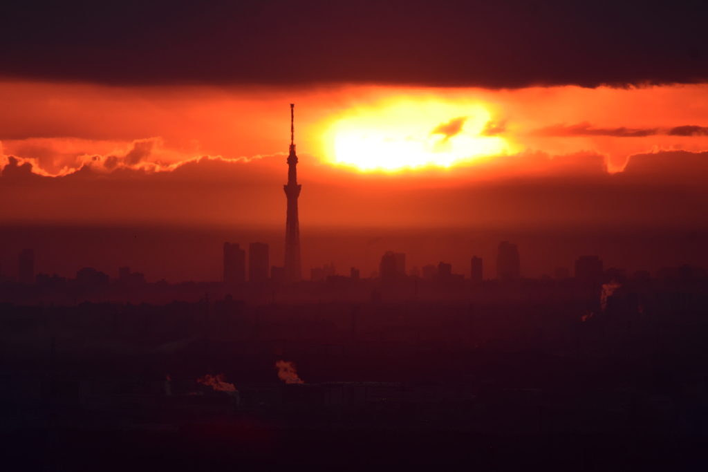 日の出と東京スカイツリー　5100