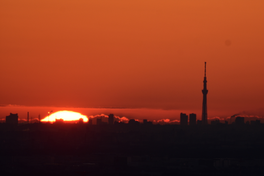 今日の日の出①　3214　東京スカイツリー