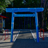 鳥居修理中