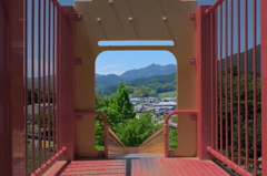 滑り台からの景色