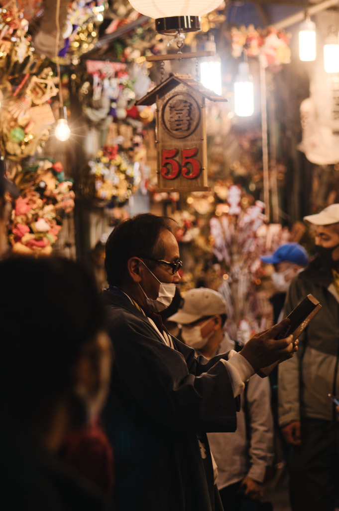 拍子木の響く夜