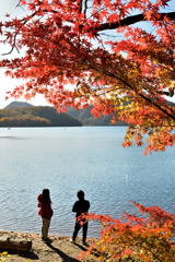榛名湖湖畔の秋