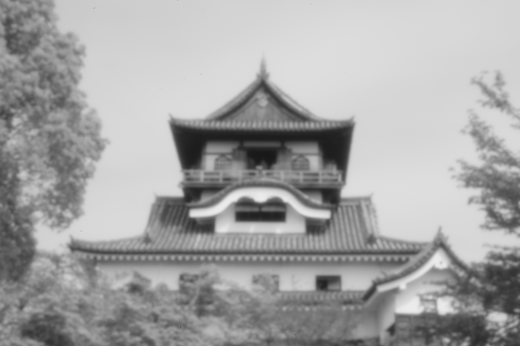 ピンホールで見たお城