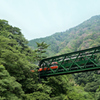 鉄橋を渡る登山列車