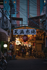 露店の灯り