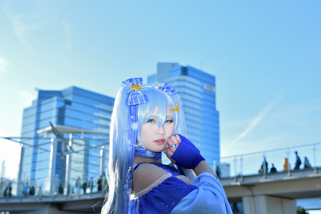ブルーのレイヤーさん