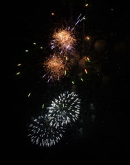 夜空に咲く火の花