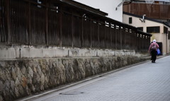 温泉町。お風呂もらって…。